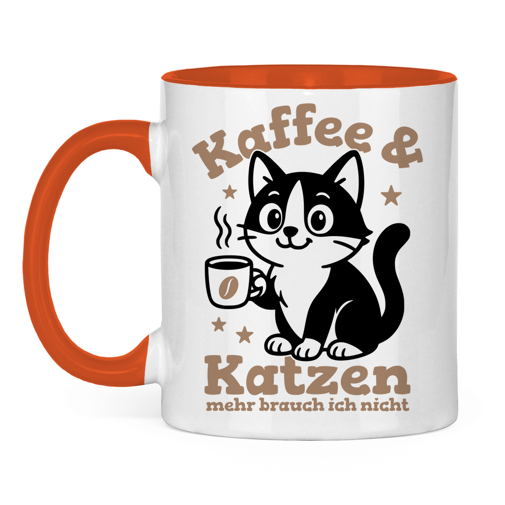 Tasse zweifarbig Dicke Katze - Alles OK!