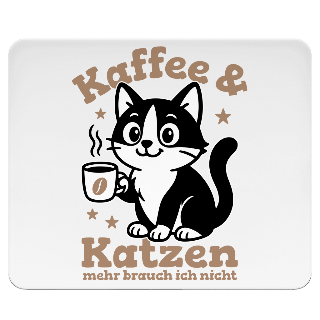 Mousepad - Kaffee & Katzen – Niedliches Motiv für Kaffeeliebhaber