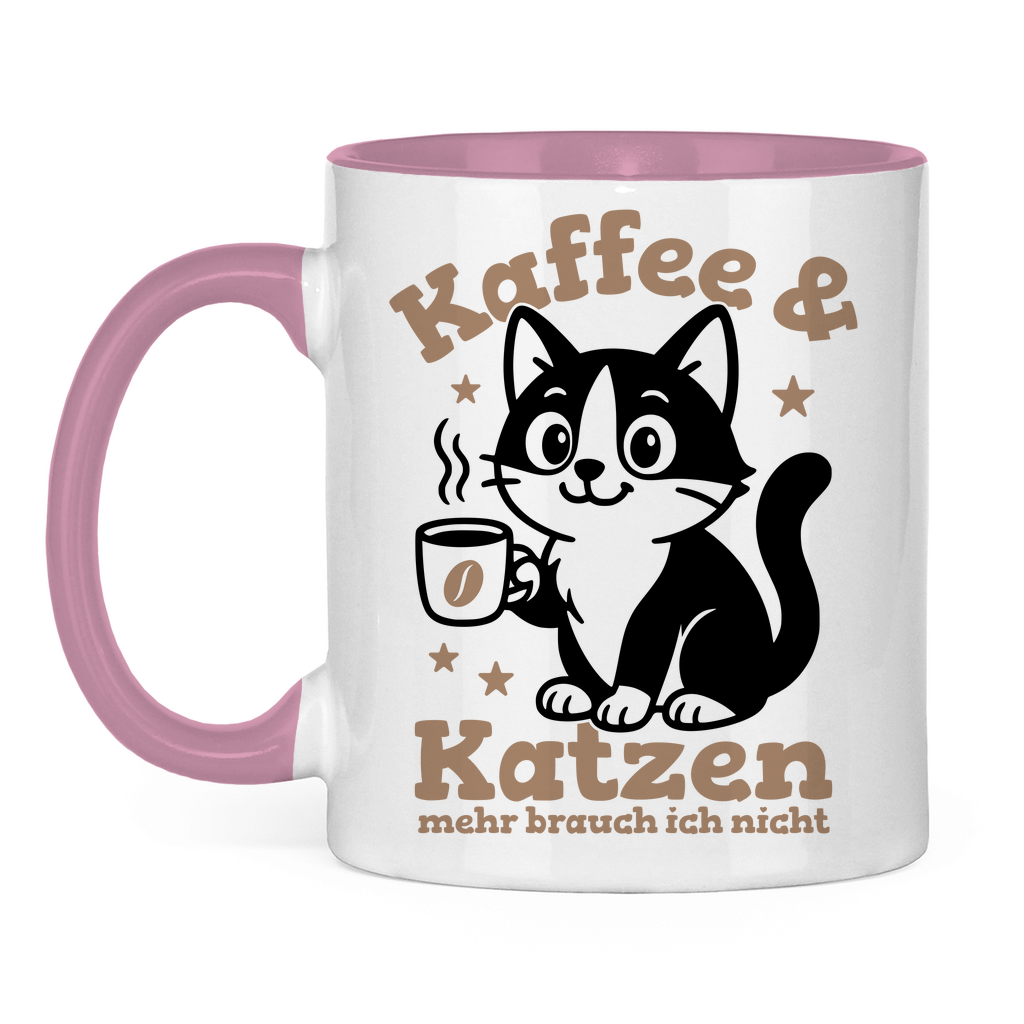Tasse zweifarbig Dicke Katze - Alles OK!