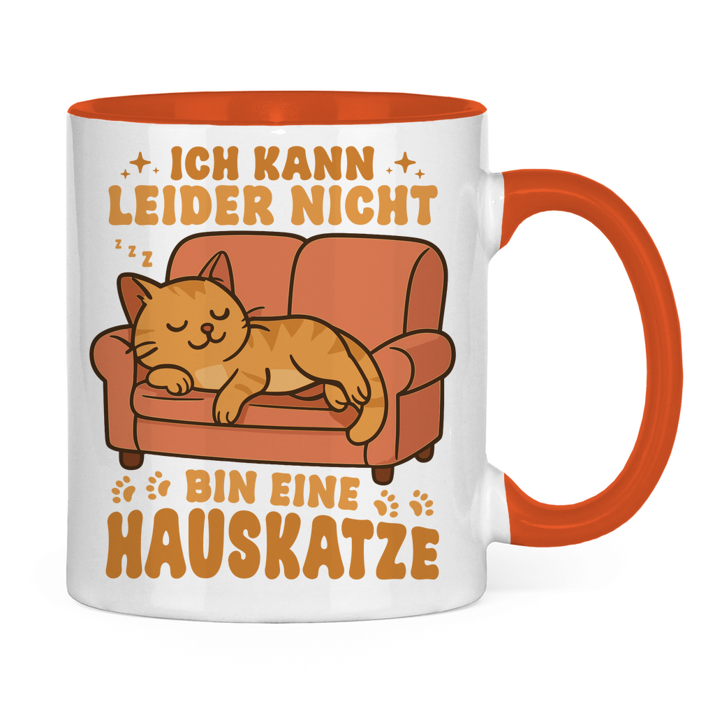 Tasse zweifarbig Dicke Katze - Alles OK!