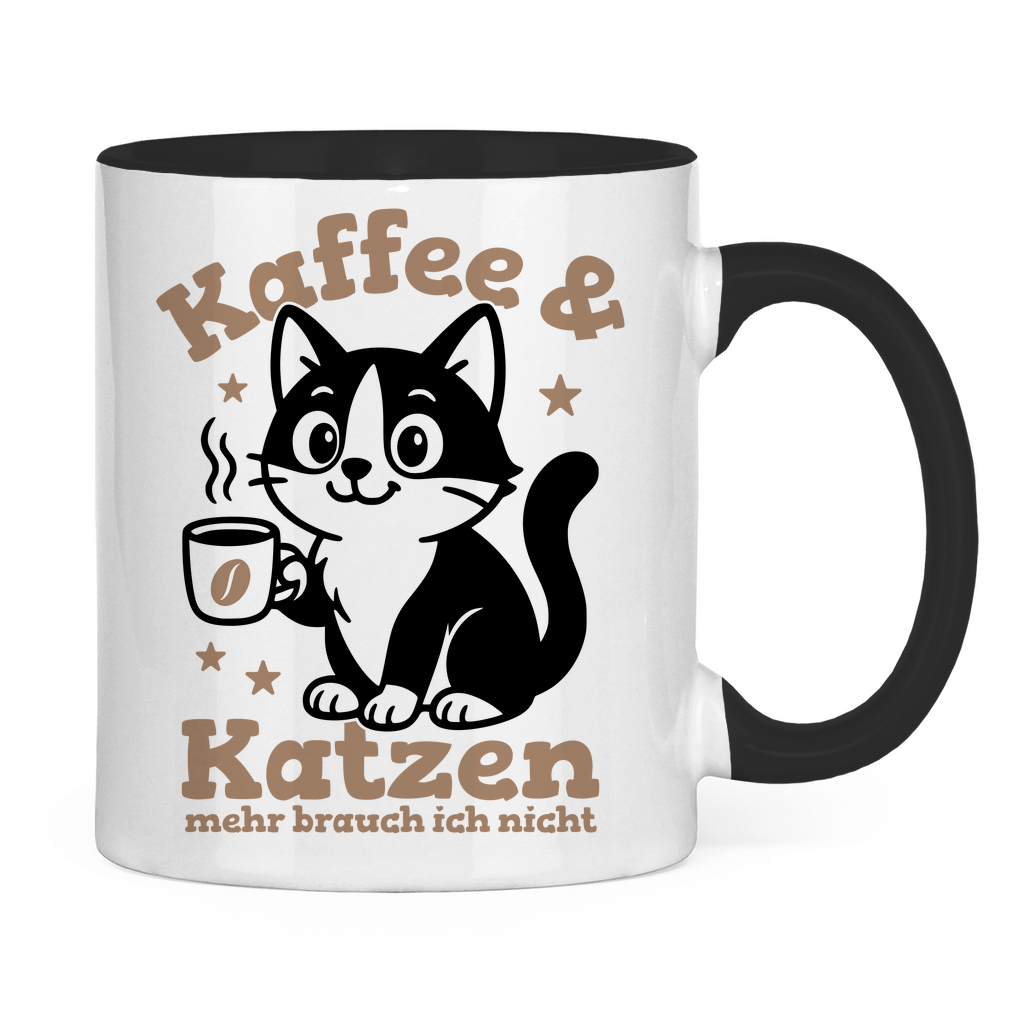 Tasse zweifarbig Dicke Katze - Alles OK!