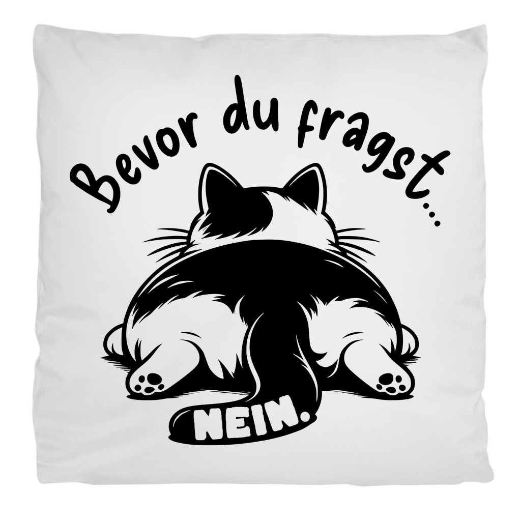 Kopfkissen flauschig Dicke Katze - Alles OK!