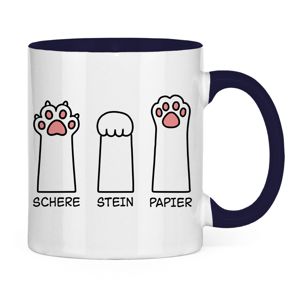 Tasse zweifarbig Dicke Katze - Alles OK!