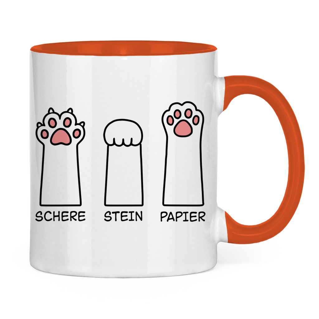 Tasse zweifarbig Dicke Katze - Alles OK!