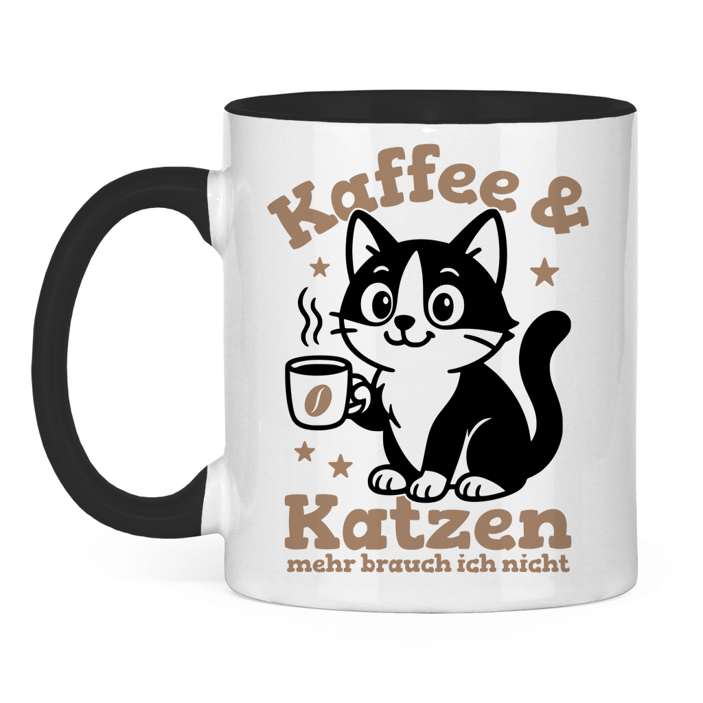 Tasse zweifarbig Dicke Katze - Alles OK!