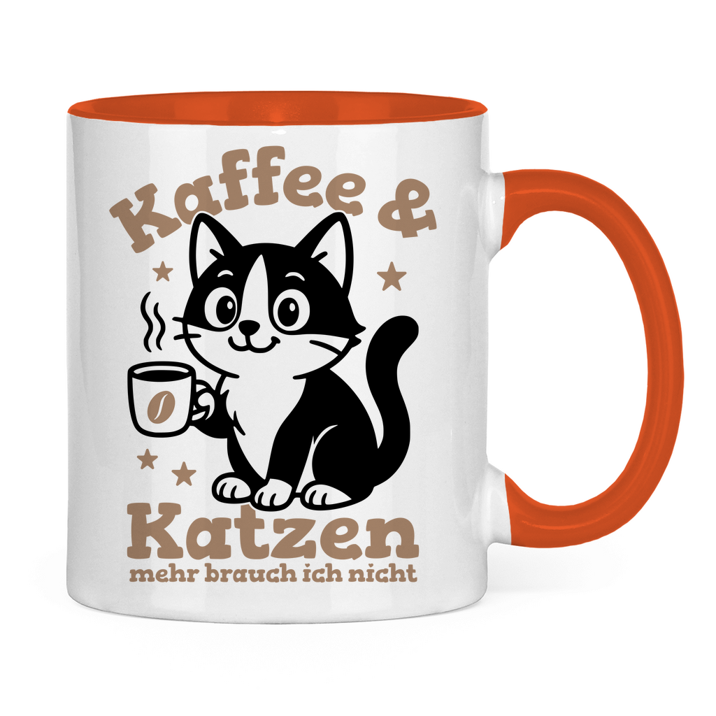Tasse zweifarbig Dicke Katze - Alles OK!