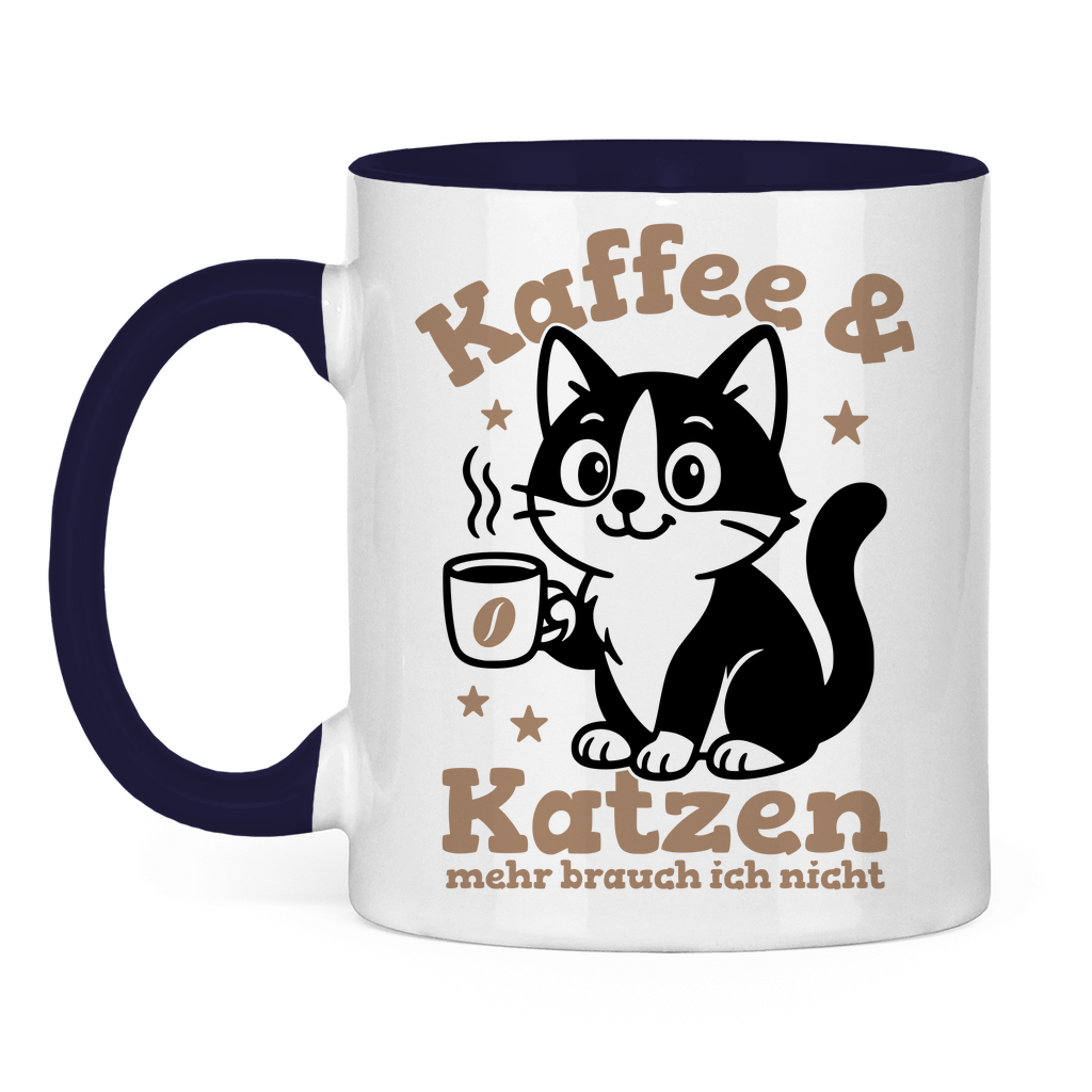 Tasse zweifarbig Dicke Katze - Alles OK!