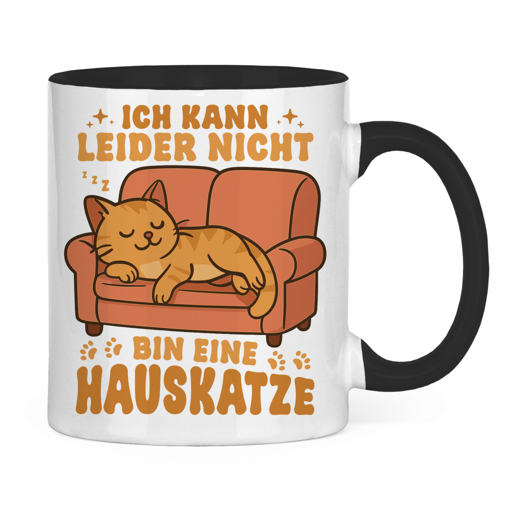 Tasse zweifarbig Dicke Katze - Alles OK!