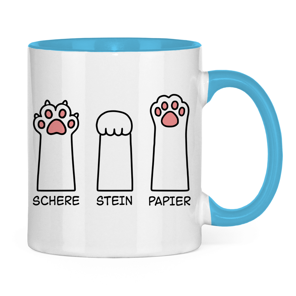 Tasse zweifarbig Dicke Katze - Alles OK!