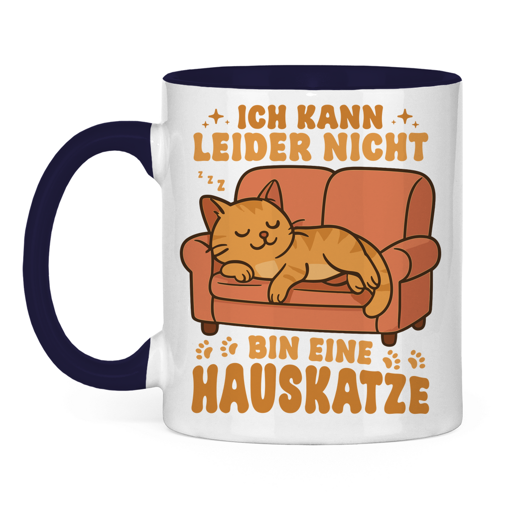 Tasse zweifarbig Dicke Katze - Alles OK!