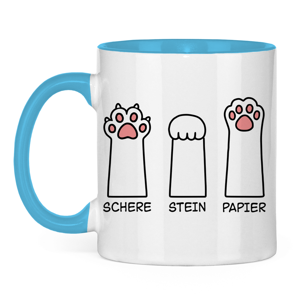 Tasse zweifarbig Dicke Katze - Alles OK!