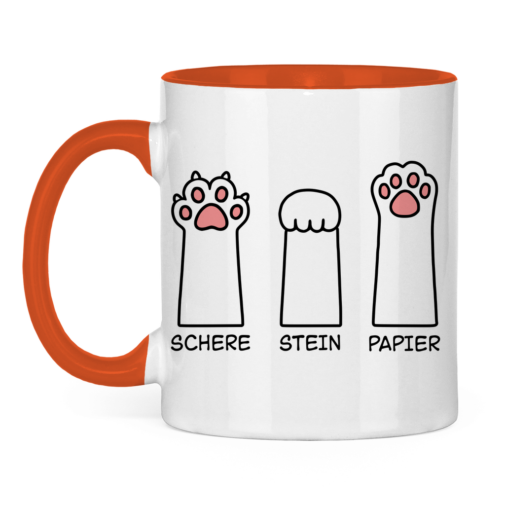Tasse zweifarbig Dicke Katze - Alles OK!