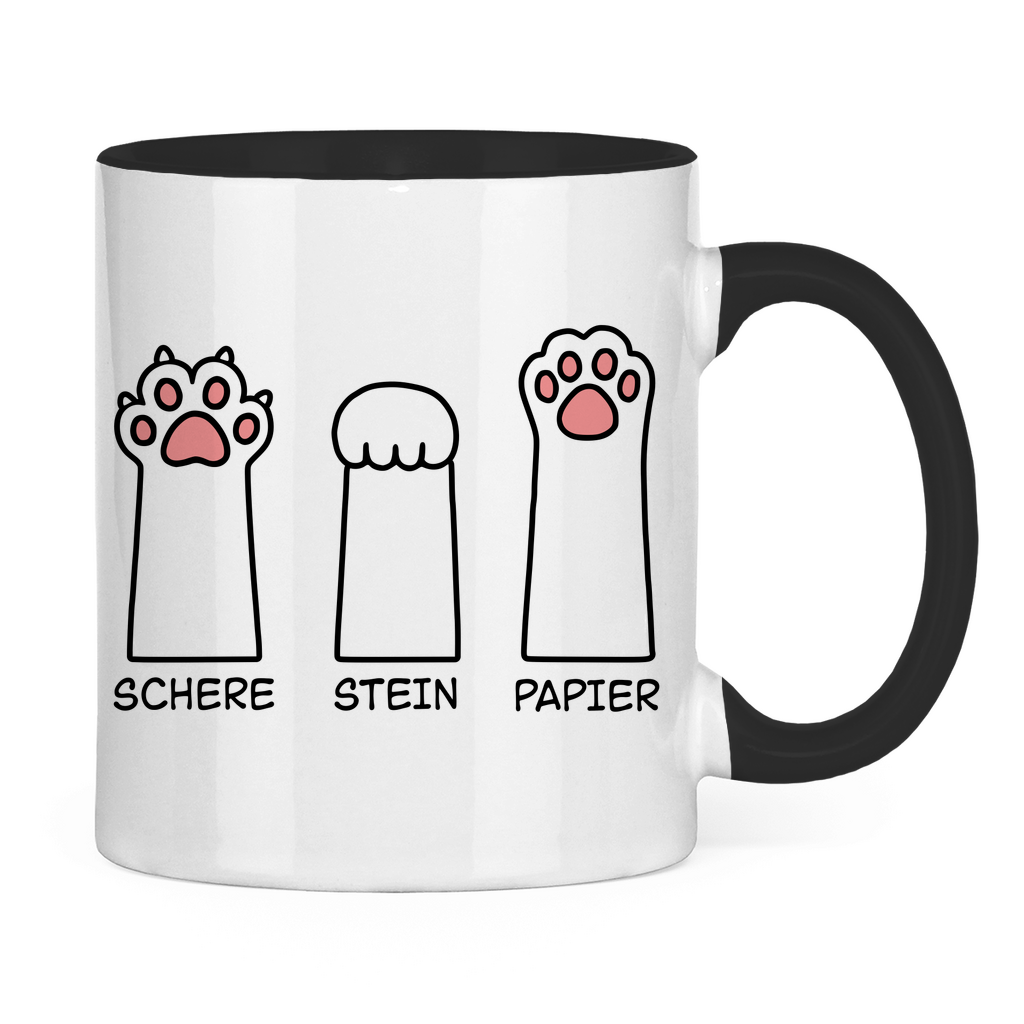 Tasse zweifarbig Dicke Katze - Alles OK!