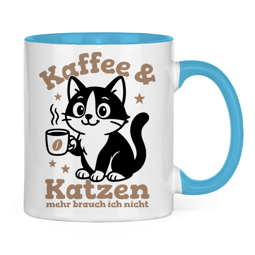 Tasse zweifarbig Dicke Katze - Alles OK!