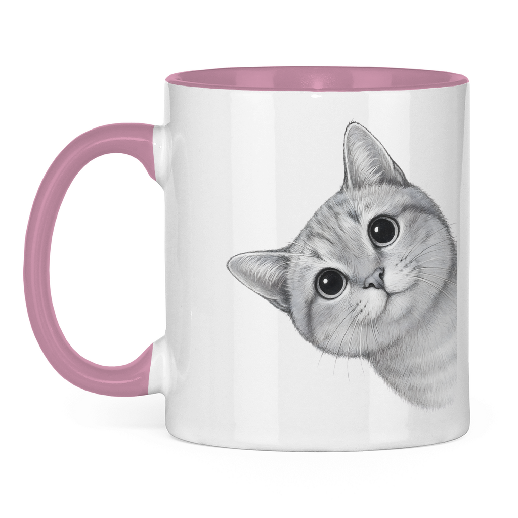 Tasse zweifarbig Dicke Katze - Alles OK!