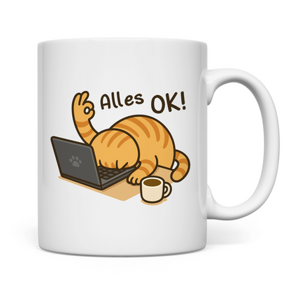 Tasse Dicke Katze - Alles OK!