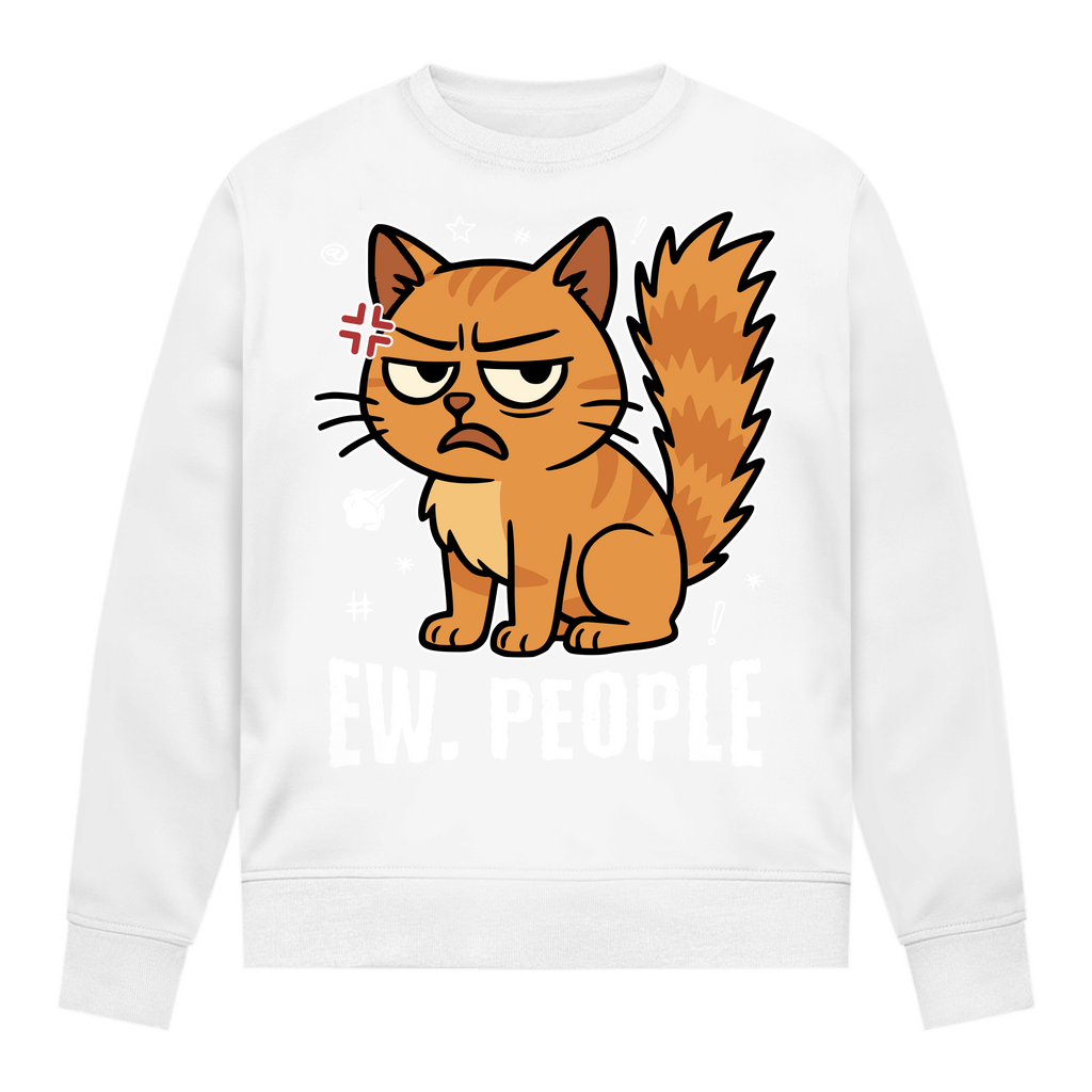 Damen Sweatshirt - Ew. People Cat – Lustiges Statement Katzenmotiv