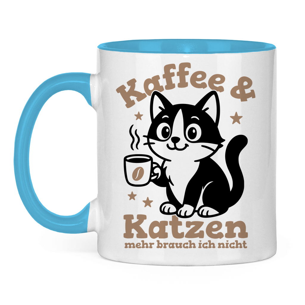 Tasse zweifarbig Dicke Katze - Alles OK!