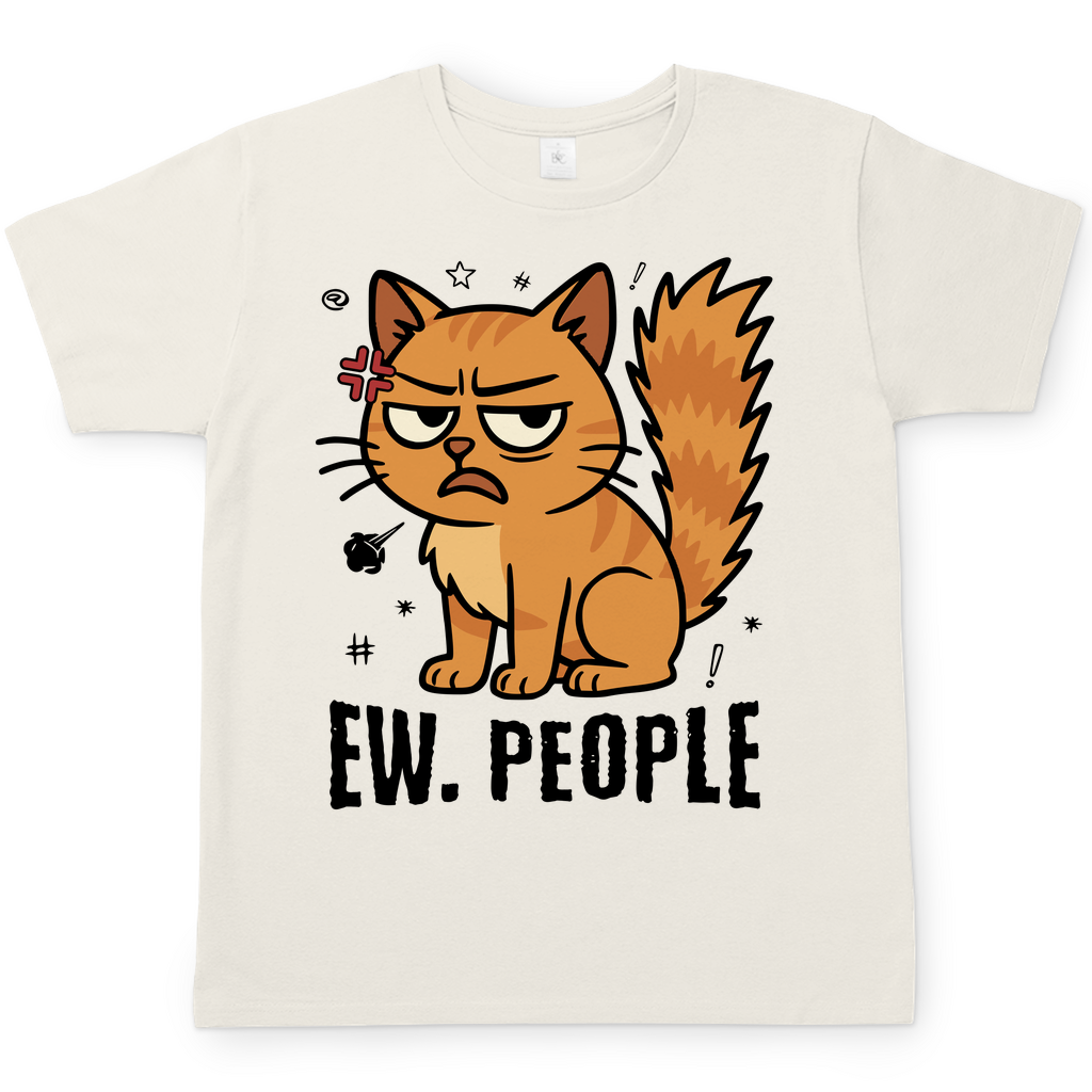 Herren T-Shirt - Ew. People Cat – Lustiges Statement Katzenmotiv