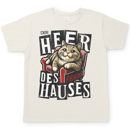 Herren T-Shirt Der Heer des Hauses - Katze auf Sofa