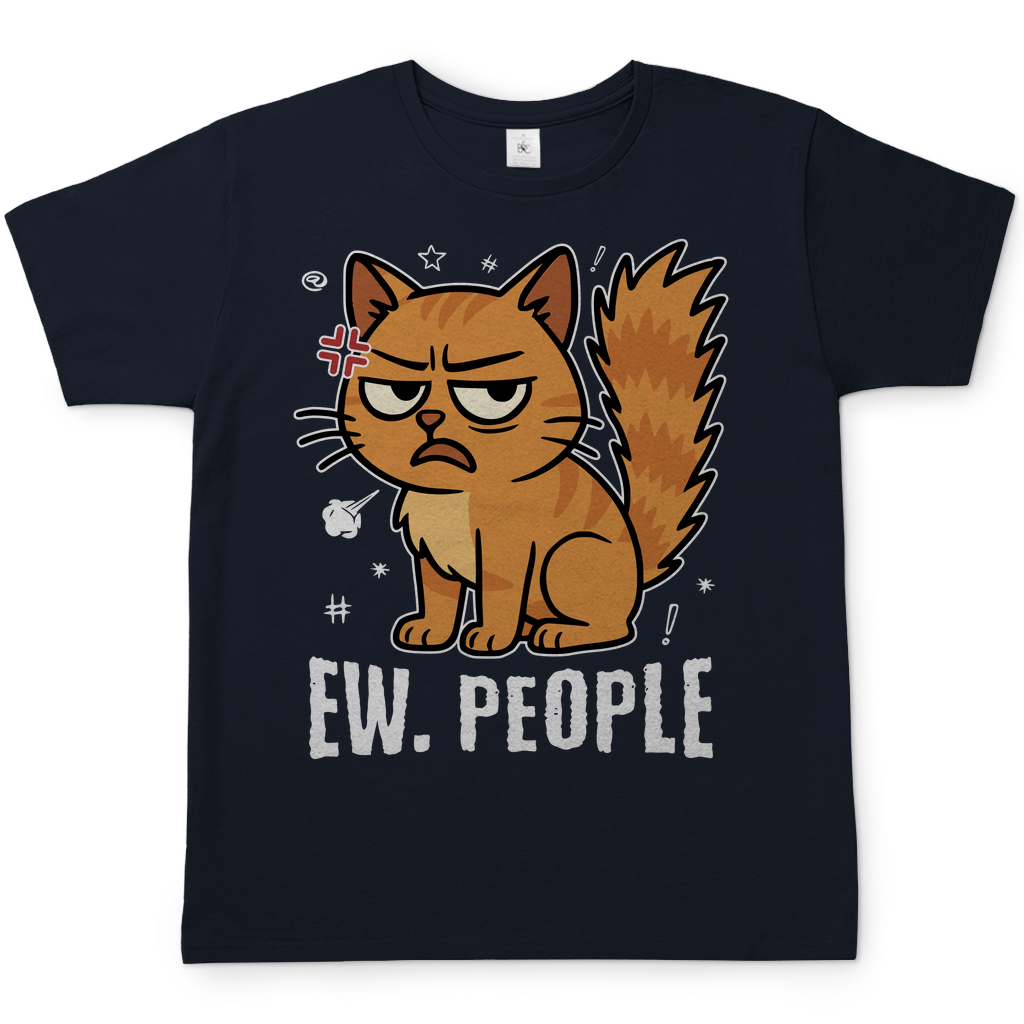 Herren T-Shirt - Ew. People Cat – Lustiges Statement Katzenmotiv