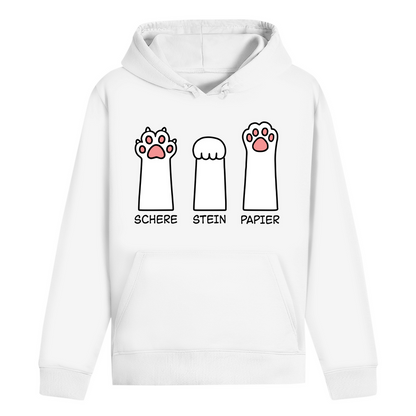 ST/ST Drummer Hoodie - Katzenpfoten – Schere, Stein, Papier