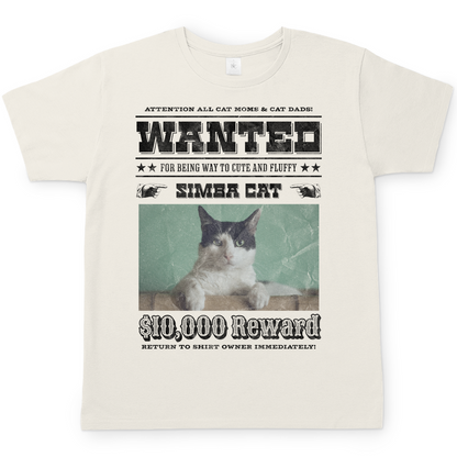 Herren T-Shirt Personalisiert - Western Wanted Individuelles Katzen Design
