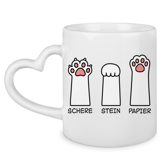 Tasse mit Herzhenkel Dicke Katze - Alles OK!