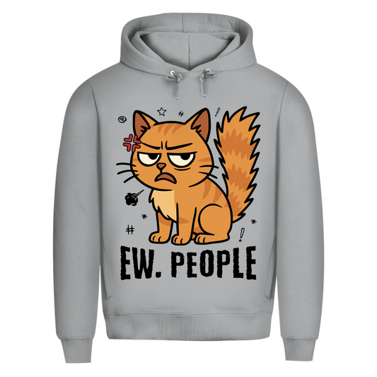 Herren Premium Bio Hoodie Dicke Katze - Alles OK!