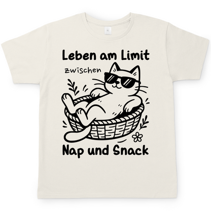 Herren T-Shirt Leben am Limit zwischen Nap und Snack