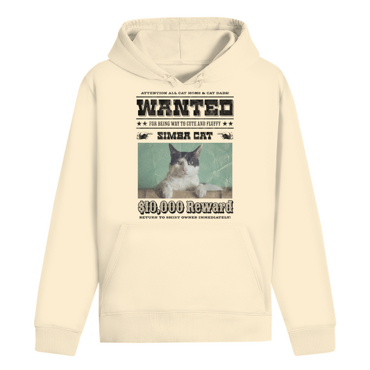 ST/ST Drummer Hoodie Personalisiert - Wanted Cat - Western Katzen Fahndungsfoto