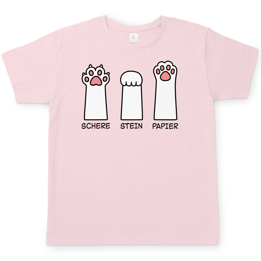 Herren T-Shirt - Katzenpfoten – Schere, Stein, Papier