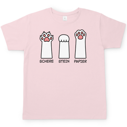 Herren T-Shirt - Katzenpfoten – Schere, Stein, Papier