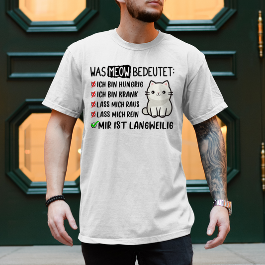 Herren T-Shirt Dicke Katze - Alles OK!