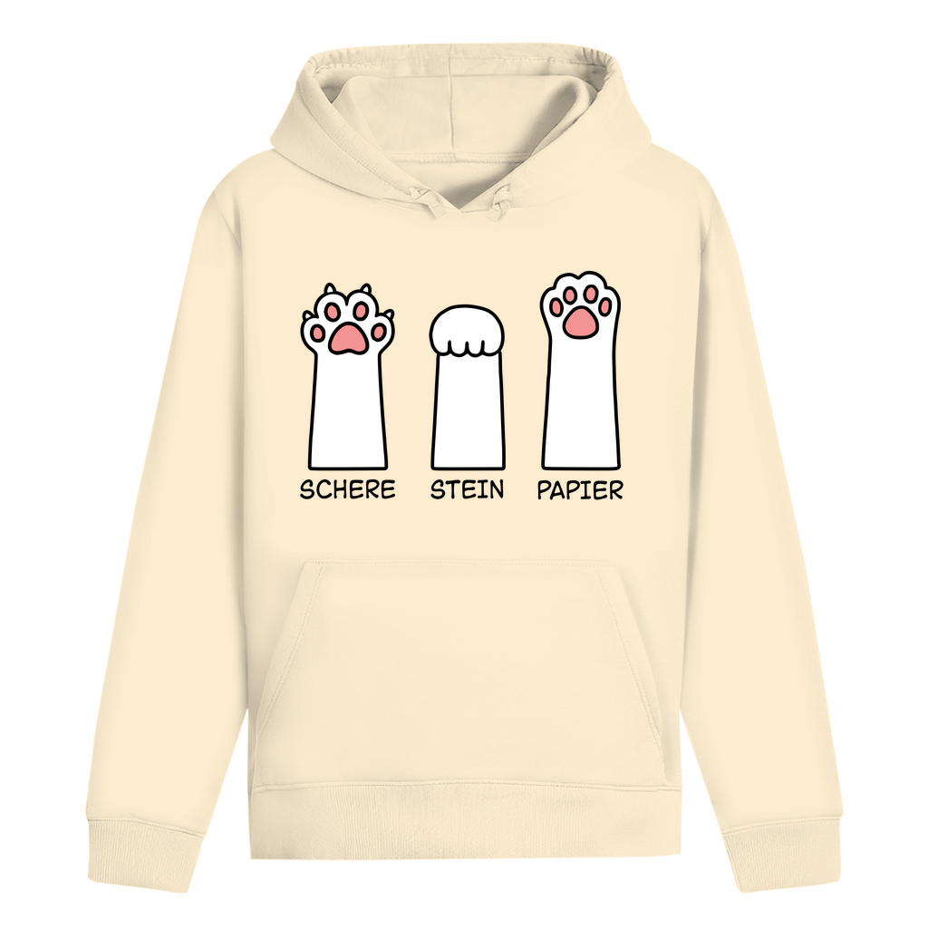 ST/ST Drummer Hoodie - Katzenpfoten – Schere, Stein, Papier
