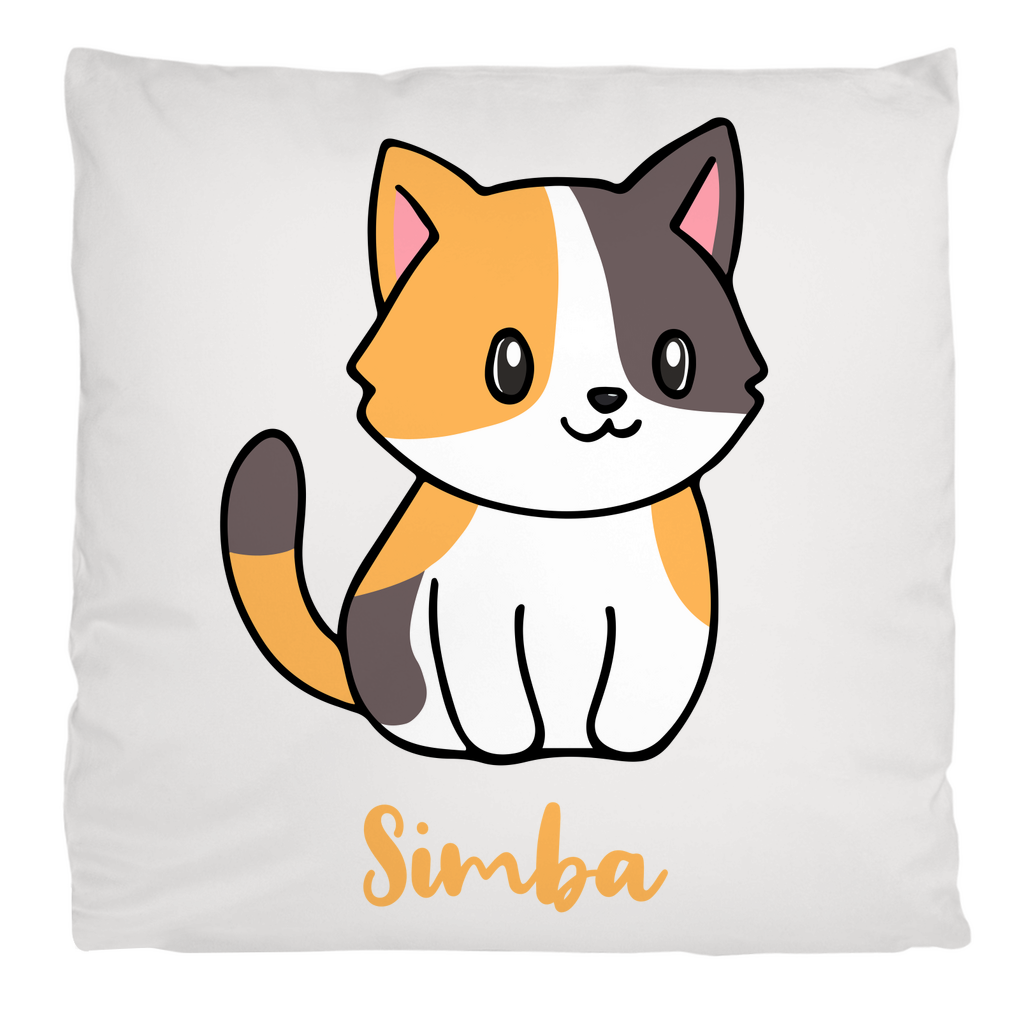 Kopfkissen flauschig Personalisiert - Eine Individuelle Cartoon Katze mit Name