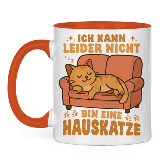 Tasse zweifarbig Dicke Katze - Alles OK!