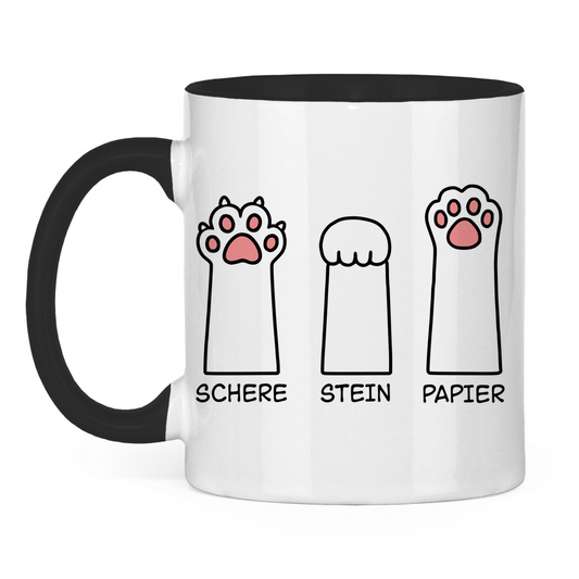 Tasse zweifarbig Dicke Katze - Alles OK!