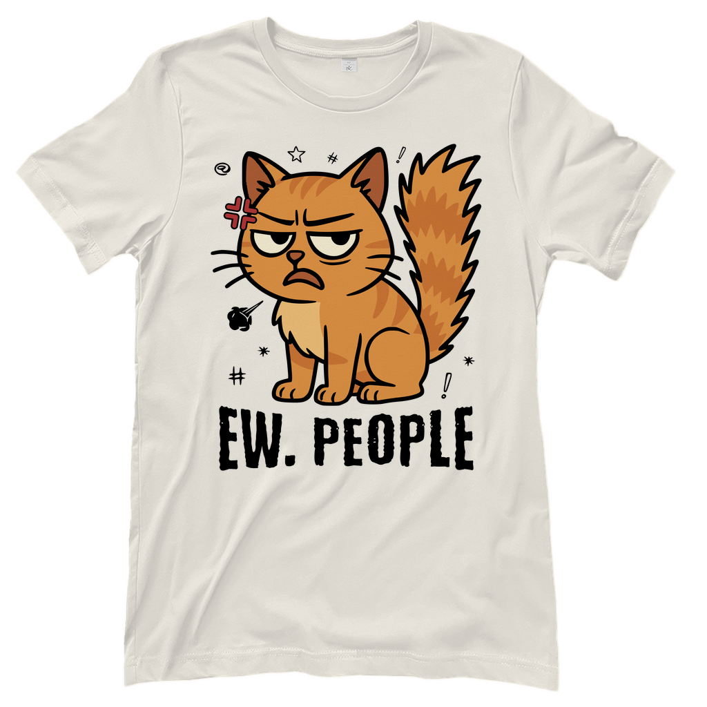 Damen T-Shirt - Ew. People Cat – Lustiges Statement Katzenmotiv