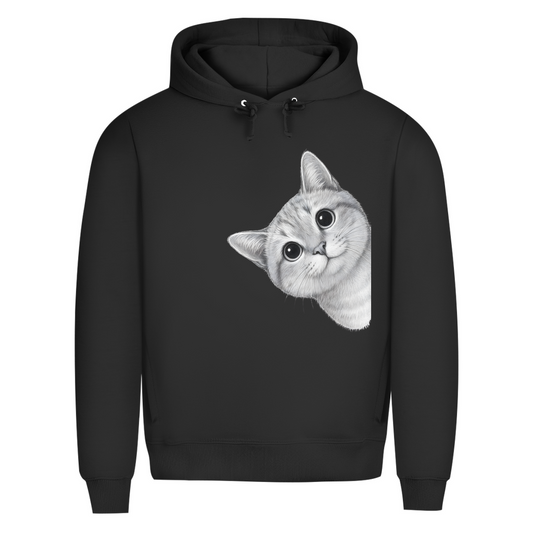 Herren Premium Bio Hoodie Dicke Katze - Alles OK!