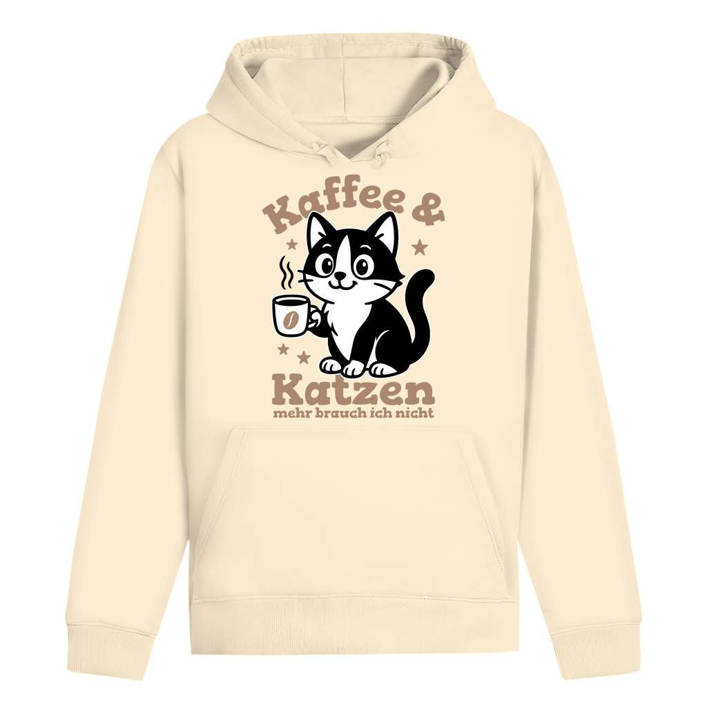 ST/ST Drummer Hoodie - Kaffee & Katzen – Niedliches Motiv für Kaffeeliebhaber