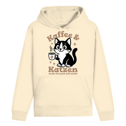 ST/ST Drummer Hoodie - Kaffee & Katzen – Niedliches Motiv für Kaffeeliebhaber