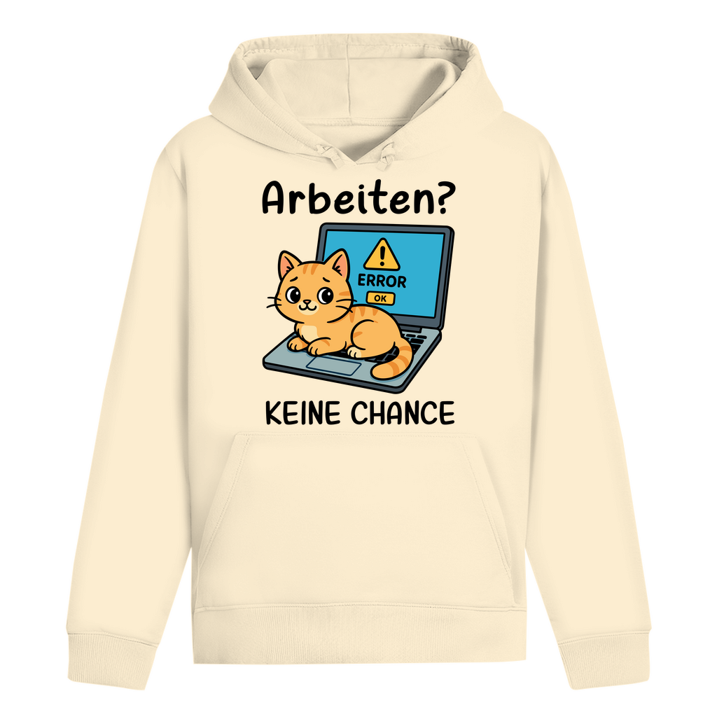 ST/ST Drummer Hoodie Arbeiten? Keine Chance - Katze sitzt auf Laptop
