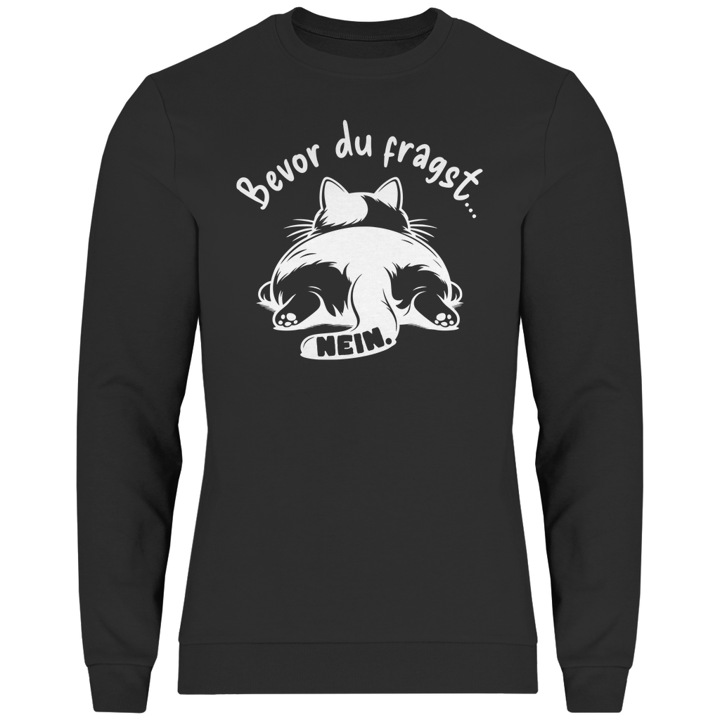 Herren Sweatshirt Dicke Katze - Alles OK!