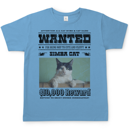 Herren T-Shirt Personalisiert - Western Wanted Individuelles Katzen Design