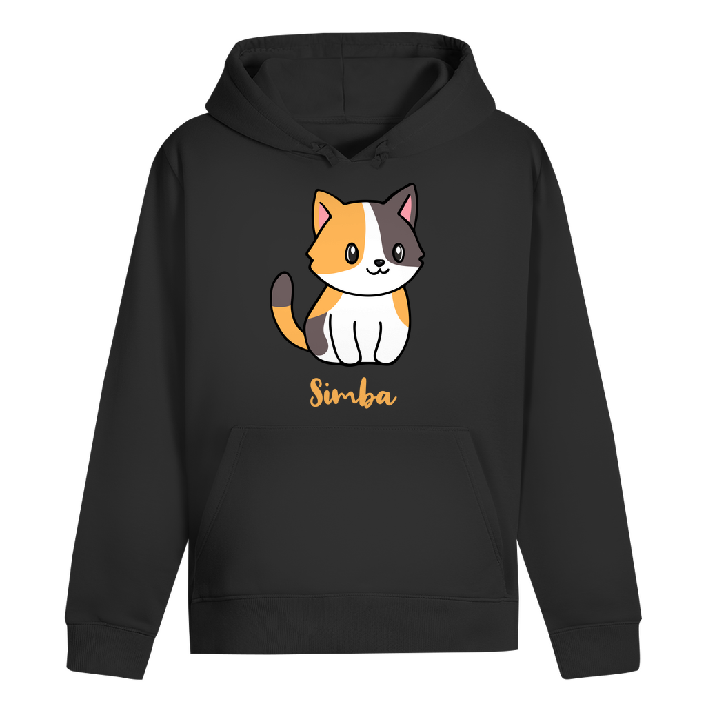 ST/ST Drummer Hoodie Personalisiert - Eine Individuelle Cartoon Katze mit Name