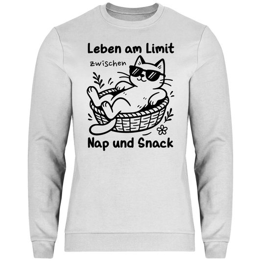 Herren Sweatshirt Leben am Limit zwischen Nap und Snack