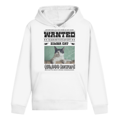 ST/ST Drummer Hoodie Personalisiert - Wanted Cat - Western Katzen Fahndungsfoto