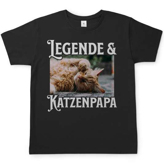 Herren T-Shirt Personalisiert - Legende & Katzenpapa