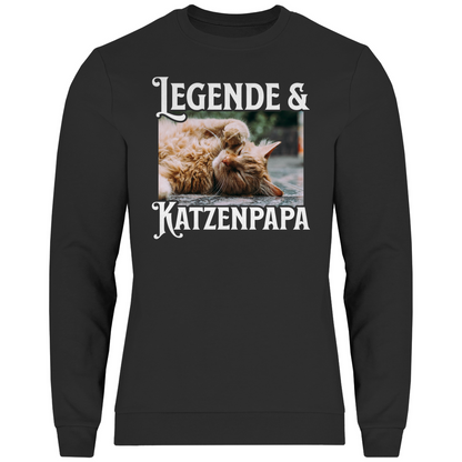 Herren Sweatshirt Personalisiert - Legende & Katzenpapa